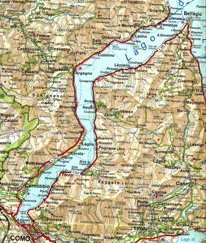 MAPPA COMO - BELLAGIO2069