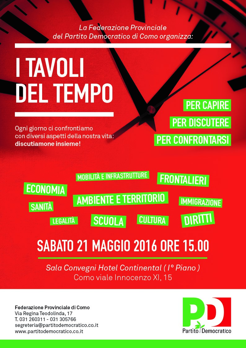 locandina tavoli del tempo 2016