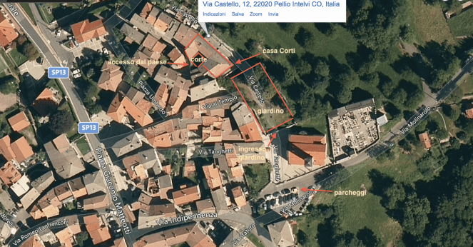 Posizione e riferimenti Casa Corti