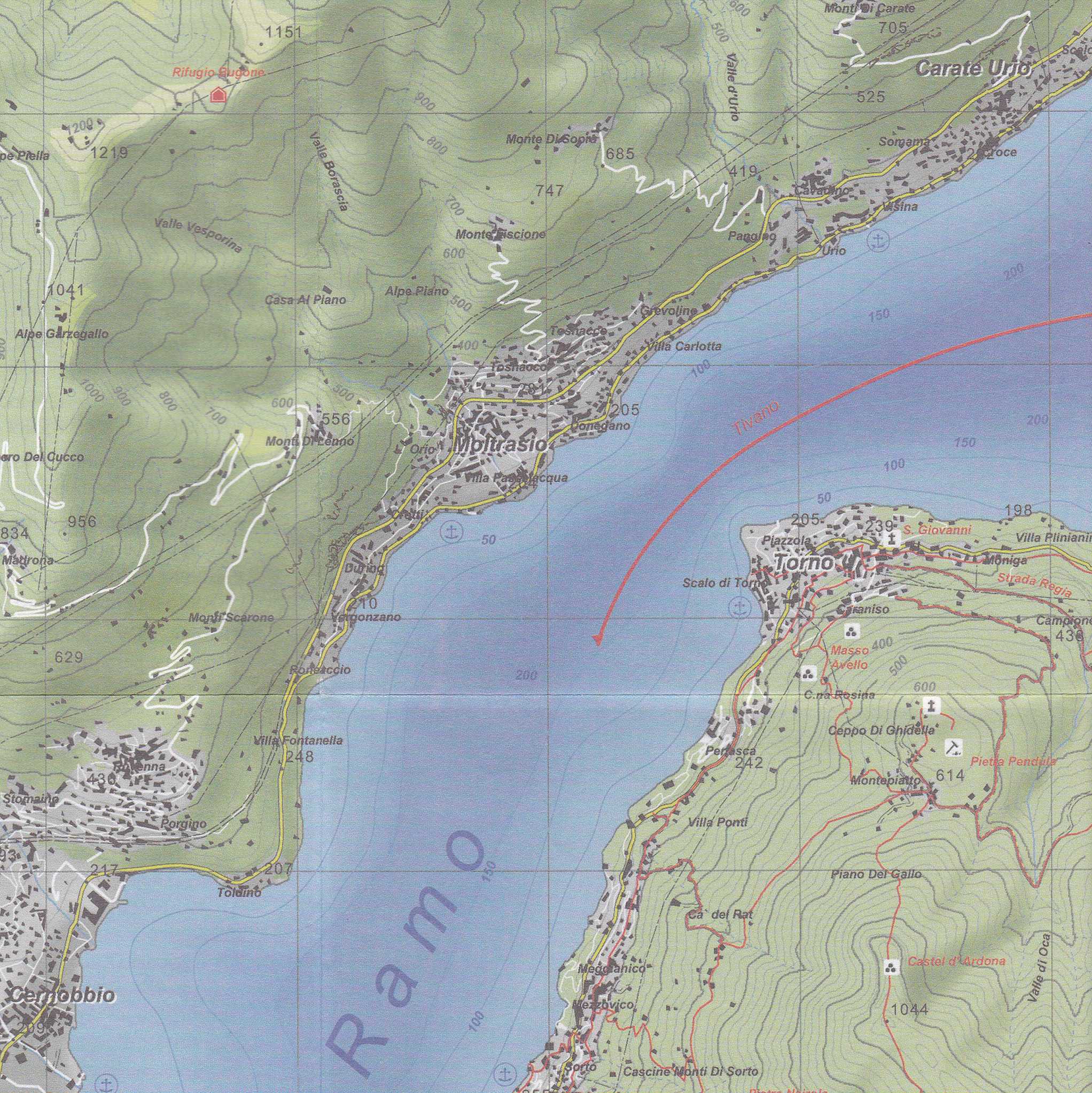 CERNOBBIO, MOLTRASIO, CARATE URIO1870